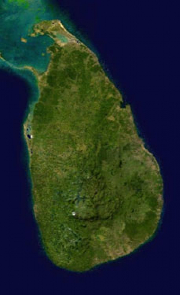 Sri Lanka Map and Satellite Image