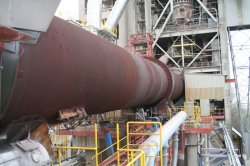 The kiln can produce around 0.9Mt/yr of clinker given the current fuel regime. The line has a 1984-vintage PASEC system, installed by an Austrian-East German joint venture.
