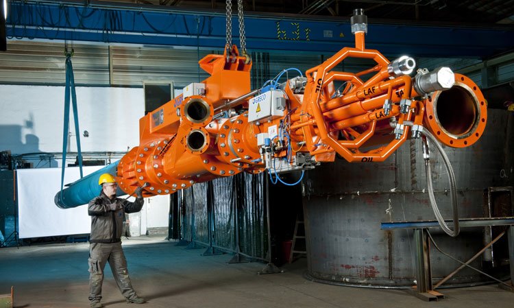 A Greco Flexiflame being installed.