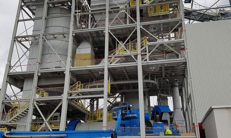 Overview of the Intercem-built grinding plant module.