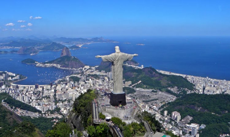 The statue of Christ the Redeemer overlooking Rio de Janeiro, Brazil’s most populous city.