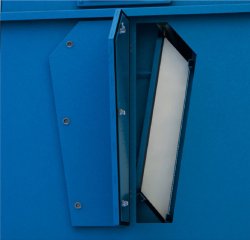 Figure 2: Open filter access doors (Clean side of system)