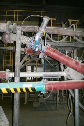 Experimenting with a new fuel feeding arrangement on the Unitherm MAS burner.