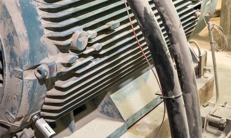 Schaeffler OPTIME sensor attached to a motor.