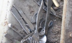 Cutlery - A strange but not uncommon component of the biomass-derived fuel that the cement plant operator has to handle.