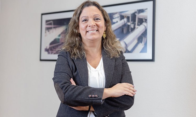 Susana Coimbra, plant manager of Cimpor's Souselas cement plant.
