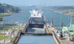 The Gatun Locks, which are towards the Caribbean end of the Panama Canal, take more traffic than was ever envisaged by those that built them.