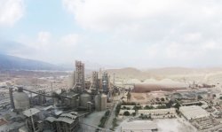 The Oman Cement Company factory near Muscat, has three kiln lines and a cement production capacity of 2.7Mt/yr.