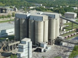 The plant has 16 cement silos, serving rail and road. In a strange quirk of Soviet planning, four of the 20 cement silos that were planned were never actually built. The foundations were completed (see bottom left in image) but the work was halted more than 30 years ago.