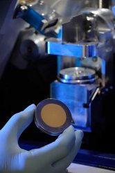 XRD-pressed pellet for quantitative mineralogical phase composition analysis.