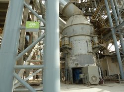 Figure 4: The raw materials are ground in a 420t/hr vertical roller mill from Gebr. Pfeiffer.