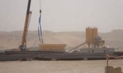 Storage of steel rebar for use in the construction of Line 3.