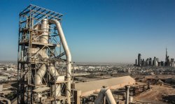 National Cement Dubai, UAE, with Dubai skyline in the distance. Source: Kritish Shetty, National Cement Company, entrant to the Global Cement Photography Competition 2014.