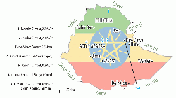 Figure 1: Map of Ethiopia showing major settlements and cement plants.(3)