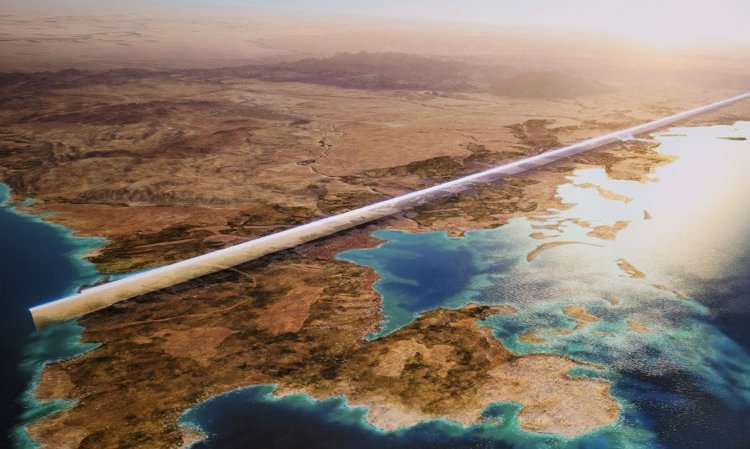Saudi Arabia’s ambitious Neom City project, also known as The Line, will stretch for 170km end-to-end.Source: Shutterstock.