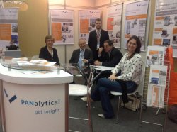 A happy PANalytical team on the company's stand.