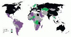 Figure 4: Map of countries that have LafargeHolcim and HeidelbergCement cement production facilities.