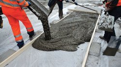Demonstration pour of Cemex’s Vertua net-zero CO2 concrete, now being launched across the world.Source: Cemex.