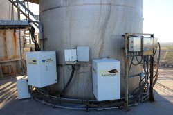 Laserhawk and Lighthawk continuous emissions monitoring equipment on the Midlothian stack.