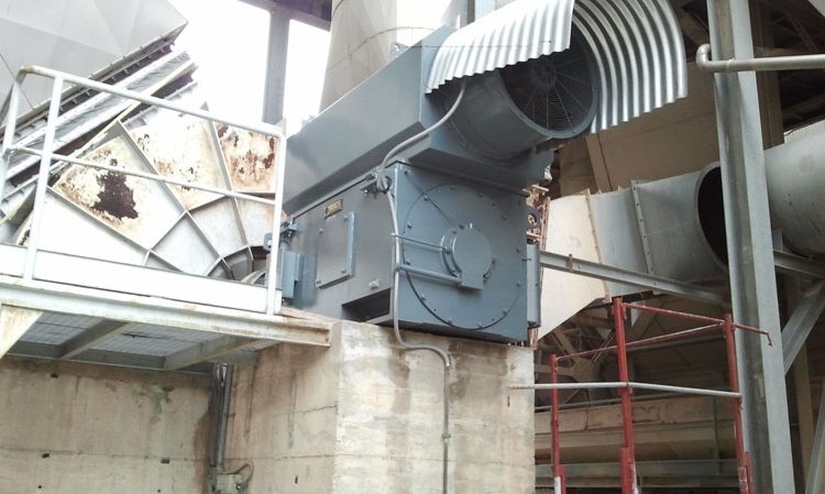 A Menzel IC 616 low voltage motor at a cement plant.
