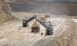 Wirtgen 2500SM surface miners in operation at a Eurocement quarry.