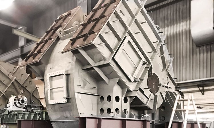 A large fan for the cement sector at Pollrich’s manufacturing site in Mönchengladbach.