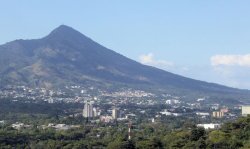 The San Salvador Volcano near San Salvador, the capital of El Salvador.