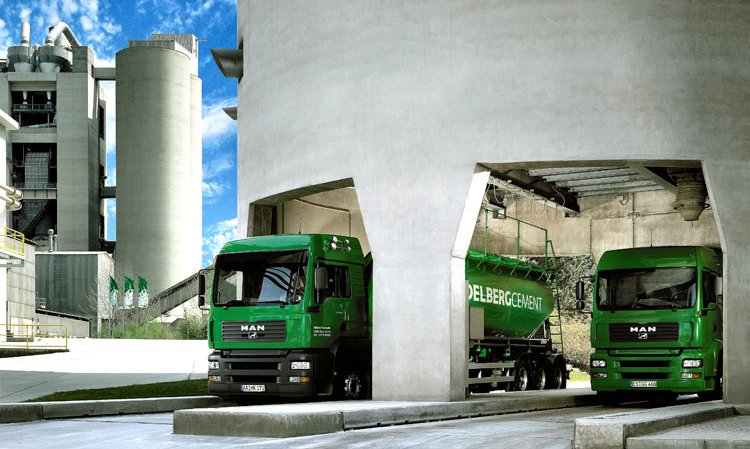 The bulk of cement from the Burglengenfeld plant is dispatched by road. Source: HeidelbergCement website.