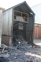 Industrial plastics are currently shredded on a small scale.