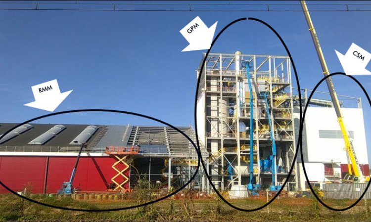 The Cem’In’Eu regional grinding plant at Aliénor Ciments in Tonneins comprises three sections: Raw material module (RMM). Grinding plant module  (GPM). Cement silo module (CSM).