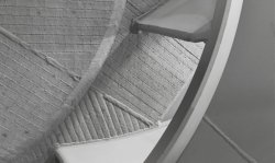 A section of the wear-protection on the centre disc of the fan supplied to a Russian cement grinding plant by Venti Oelde.