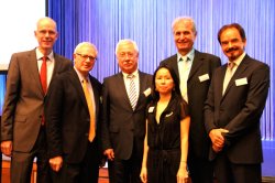 Speakers from the first day of the conference, with the VDZ's  Dr Martin Schneider and Gerhard Wirth (first and third from left).