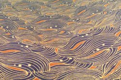 Swirling patterns on the colourful carpets in the conference room brought a surreal touch to the occasion.