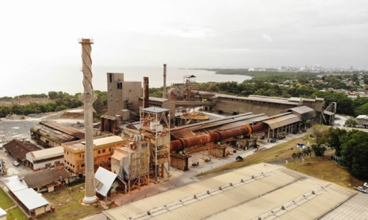 Overview of Trinidad Cement’s plant in Claxton Bay, Trinidad & Tobago.