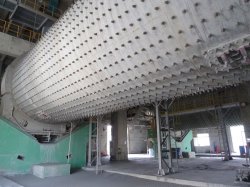 Figure 7: The clinker is ground in one of two 150t/hr capacity horizontal ball mills.