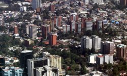 Zona 10 in Guatemala City, Guatemala.