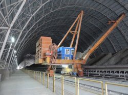 Figure 3: The correctives and additives are stored in one of the 60,000t capacity storage units.