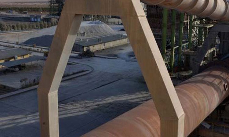 Looking over the kiln at Sabzevar Cement. Source: Seyed Mohamad Ali Alavi, entrant to Global Cement Photography Competition.