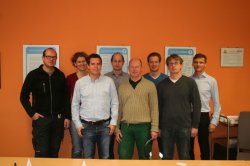 The Lafarge Mannersdorf management team consists of (from left to right): Gerhard Kruckenfellner (New Projects), Karolina Schwendtner (Quality Manager), Christoph Poeck (Financial Manager), Franz Mascherbauer (Maintenance Manager), Raef Baehr-Morsen (Safety Manager), Christopher Ehrenberg (Process Manager), Walter Gems (Production Mangager) and Joseph Kitzweger (Plant Manager).