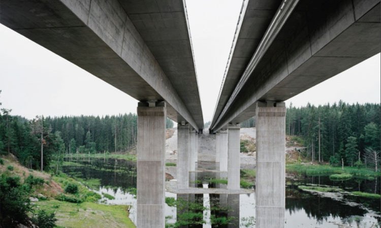 Bridge containing graphene in Sweden.