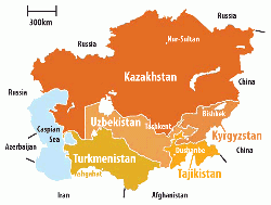 The Stans are Kazakhstan, Kyrgyzstan, Tajikistan, Turkmenistan and Uzbekistan.