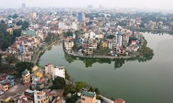 The Red River in Hanoi, capital of Vietnam.