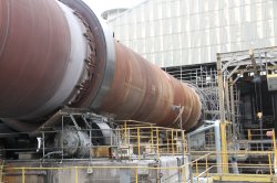 One of two Polysius dry process 2170t/day kilns at the Hope Construction Materials plant. The plant is one of the largest in the UK, with a capacity of 1.3Mt/yr.