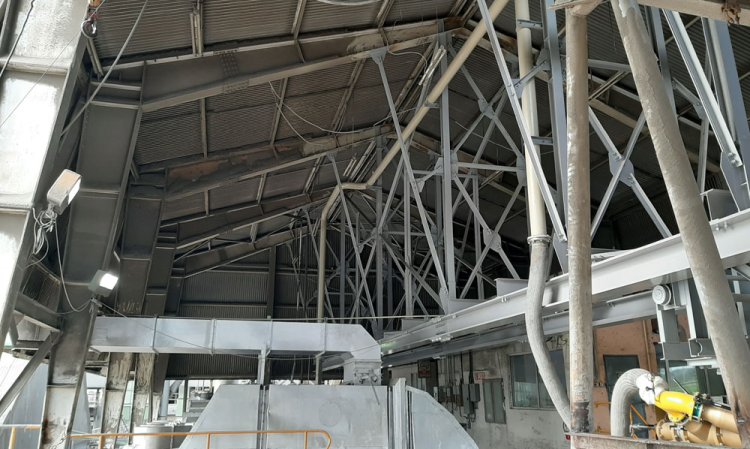 New image showing modified position of the main 20cm (8”) gas line.