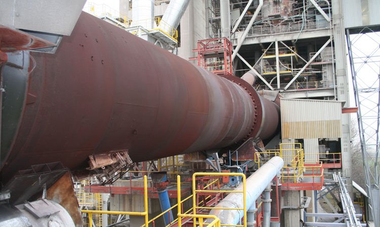 View of the kiln at the Mannersdorf plant.