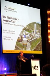 Giovanni Cinto of Italcementi, speaking about the company's new 3000t/day line in Rezzato, Italy.