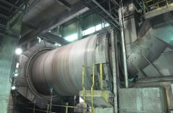 One of the plant's cement ball mills.