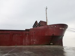 Figure 10: The Sv Duje ship docked at the Sv Juraj site's port is used for exports to Libya.