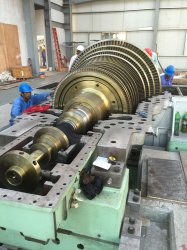 Figure 3: Turbine assembly during the construction process.