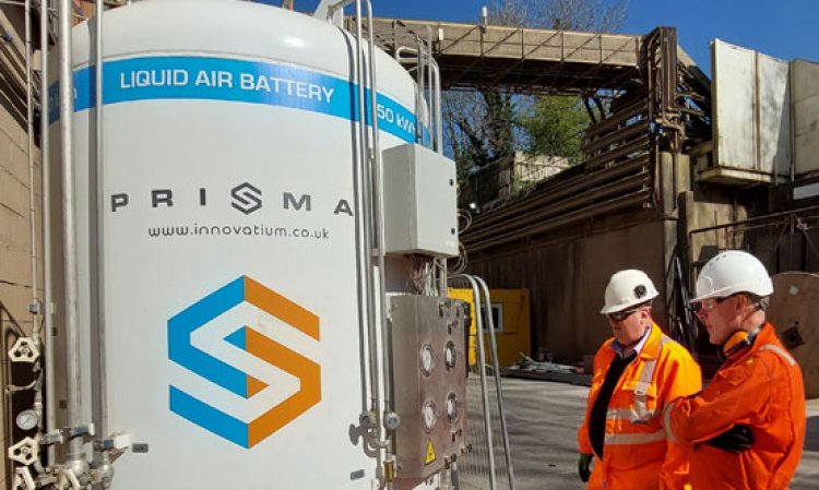 PRISMA Liquid Air Battery at the Cauldon cement plant. Photo: Jo Branch, Innovatium.